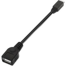 Aisens USB A-USB Micro B 2.0 M-F 0.2m