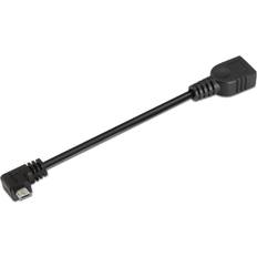 Aisens USB A-USB Micro B 2.0 Angled M-F 0.2m