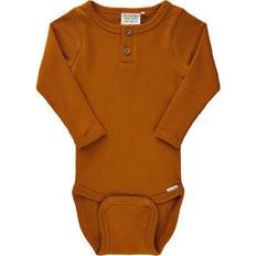 Minymo Baby Body L/S Rib - Bran (111636-2112)