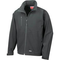 Result Mens 2 Layer Base Softshell Jacket - Noir/Rouge/Gris