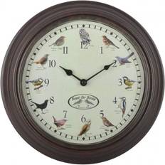 Clocks Esschert Design Clock with Birdsounds Wall Clock 30.1cm