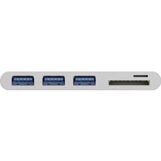 USB-C Card Reader for microSD/SD with USB Hub (62097)