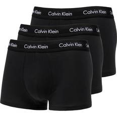 Calvin Klein Coton Sous-vêtements pour hommes Calvin Klein Cotton Stretch Low Rise Trunks 3-pack - Black