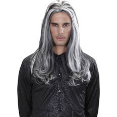 Widmann tofarvet lang vampyrparyk voksen Halloween