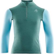 Kid's Warmwool Mock Neck w Zip - North Atlantic/Reefwaters (102694-301)
