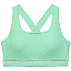 Under Armour Mid Crossback Sports Bra - Aqua Foam/White