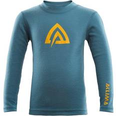 Aclima Barnkläder Aclima Kid's Warmwool Crew Neck - Tapestry/Olive Night (101741-221)