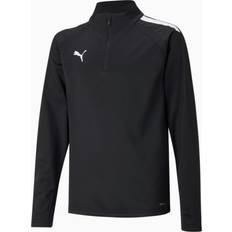 Puma Junior teamLIGA 1/4 Zip Training Top - Black/Puma White