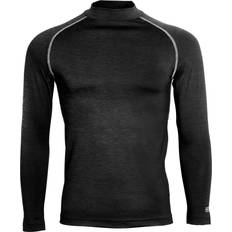 Rhino Thermal Underwear Long Sleeve Base Layer Vest Top Men - Black Heather