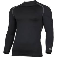 Thermal Underwear Long Sleeve Base Layer Vest Top Men - Black