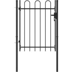 vidaXL Fence Gate Single Door with Arched Top 39.4x66.9"