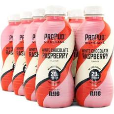 Vadelma Urheilu- ja Energiajuomat NJIE ProPud Protein Milkshake White Chocolate Raspberry 330ml 8 pcs