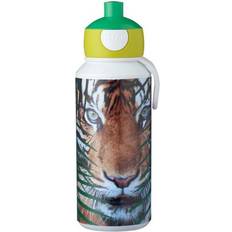 Mepal Botella para Beber Campus Pop-up Botella para Beber Botella Agua a Prueba de Fugas para la Escuela Sin BPA y apta para Lavavajillas 400 ml Animal Planet Tiger