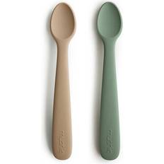 Mushie Vauvan Tuttipullot ja Pöytäastiat Mushie Silicone Feeding Spoons 2-pack