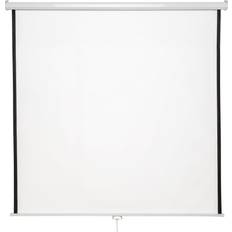 tectake Beamer Leinwand Rollo 152 x 152 cm