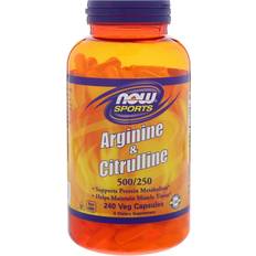 Arginin citrullin Now Foods Arginine & Citrulline 240 Veg Capsules 240 stk