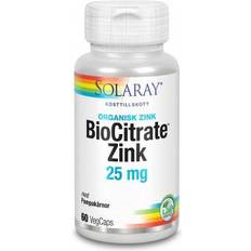 Zink 25mg Solaray Biocitrate Zink 25mg 60 kapslar