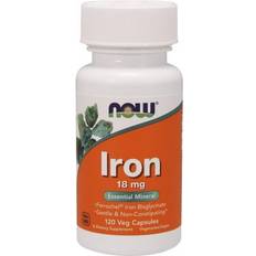 NOW B-vitaminer Vitaminer & Mineraler NOW Foods Iron, 18mg 120 vcaps 120 stk