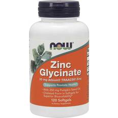 Zinc kosttilskud Now Foods Zinc Glycinate 120 Softgels 120 stk