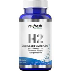 Hydrogen h2 re-fresh Superfood H2 Molekylärt hydrogen, 60 tabletter