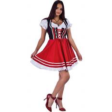 Hisab Joker Oktoberfest Dirndl Svart/Röd Maskeraddräkt