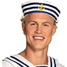 Uniform & Beruf Kopfbedeckungen Boland BV Navy Sailor Doughboy Hat, White/Navy