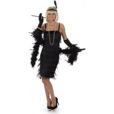 Partychimp Ladies 1920's Black Flapper Dress Costume