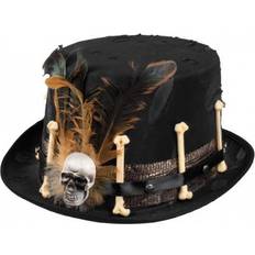 Halloween Hüte Boland Voodoo Nana Hat with Bones and Feathers Decorations