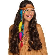 Far West Accessoires Vegaoo Bandeau Hippie Plumes