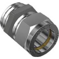Overgang 3/8"-10 mm med nippel forkromet