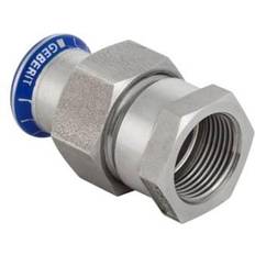 Geberit 22 mm x 3/4" Forskruning RF muffe/muffe Mapress