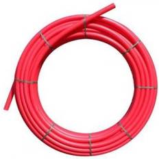 50mm rød kabelrør Uponor 50/44 mm PE-kabelrør uden muffe, glat/glat, 100 m, rød