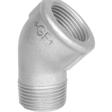 Vinkel 45° galvaniseret nippel/muffe 3/8