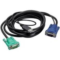 Conmutadores KVM Schneider Electric APC AP5823 cable para video teclado y ratón kvm Negro 762 m