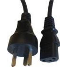 Netledning 240 VAC med DK EDB stik C13 ap1 partstik, længde 1,8 meter, sort