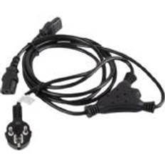 Lanberg Power Cord SCHUKO CEE 7/7 A 2X IEC320 C13 Black
