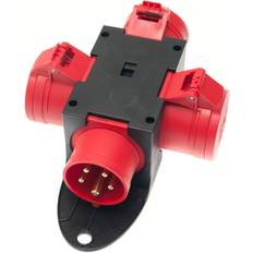 Rood Stekkerdozen PCE SIROX Kompaktverteiler 943.0411 400 V 16 A