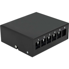 Unkategorisiert DeLock Keystone Patch Panel 6 Port Black