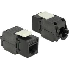 Rj45 keystone black DeLock Keystone module Modulär insättning RJ-45 svart