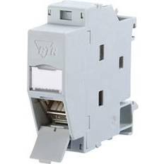 Ethernet, Data & Phone Outlets Metz Connect 130B117003-E Network outlet DIN rail CAT 6A Grey-white (RAL 7035)