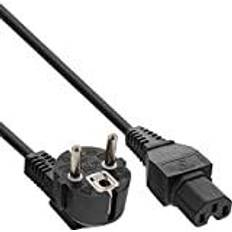 16810 Power Cable with Protective Contact Angled to Warming Device Connector C15 Straight 1.8 m Black