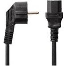 Nedis Cables Eléctricos Nedis Strömkabel CEE 7/7 (hane) vinklad till IEC 60320 C13 rak 10 A 2 m rund svart