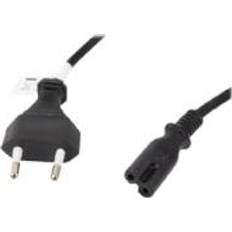CEE 7/16 IEC 320 C7 euro radio power cord 3m VDE black