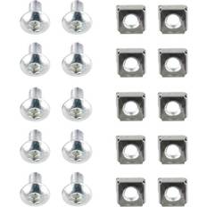 M6 Skruvsats, Stjärnskruv, (brickor skruvar muttrar) 10-pack