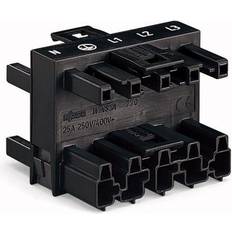 Wago Afgreningsblok 3-vejs 1xstik /3xhun5p Sort