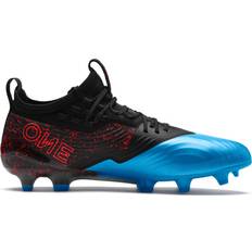 Homme - Multicolore Chaussures de football Puma One 19.1 evoKNIT FG/AG M - Bleu Azur/Red Blast/Black