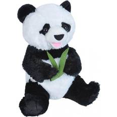 Wild Republic 22282, Panda with Bamboo sitting Plush, Cuddly Toys, Gift for Kids, 25 cm, Multi