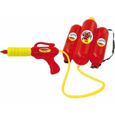 Vannpistoler Jamara 460342 460342-Mc Fizz Tank Backpack 2,5L – Water Gun with Cool fire Brigade Design, Spraying Function, Red