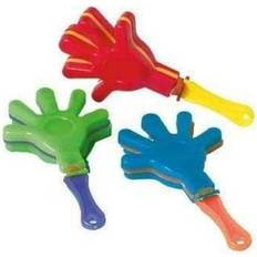 Plastique Blocs de Bois Amscan 12 Mini Clappers (Mains Claquoirs) Assortis