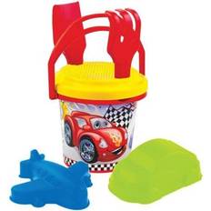 Plástico Juguetes de Caja de Arena Mochtoys Strandset Junior 18 X 16,5 Cm Röd/gul 6-delad